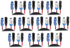 ProX XC-PWC14-XLR06 10PCS 6ft Dual 14AWG Powerkon XLR Combo Cable Pro