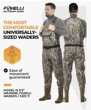 Foxelli 4mm Neoprene Chest Waders Waterproof Hunting Fishing Bootsfoot Men Women