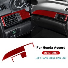 For Honda Accord 2013-2017 Red Carbon Fiber Side Air Vent Outlet Frame Sticker