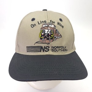 Norfolk Southern Hat Cap On Line For Nine Railroad Train Locomotive Snapback