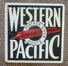 Vintage 1950’s Post Cereal Premium “Western Pacific” Railroad Tin Sign