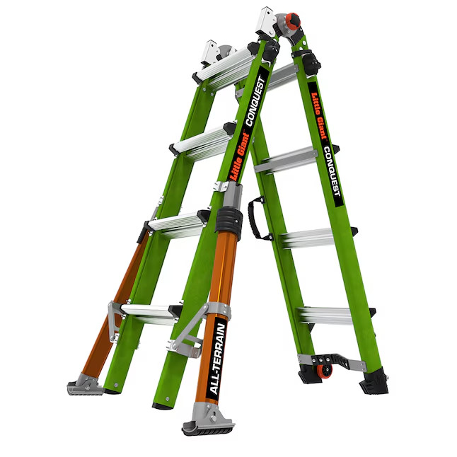 Little Giant Conquest All-Terrain 18.1-ft Multi-Position Ladder 300 lb Type 1A
