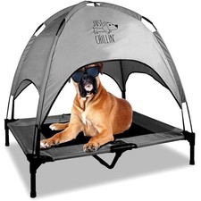 Large Elevated Dog Bed with Removable Canopy   Ideal for Indoor  Outdoor Use