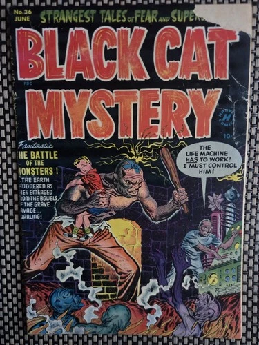 Black Cat Mystery #36  1952 Harvey Comics No Weird Terror 50S FOREIGN READ FIRST