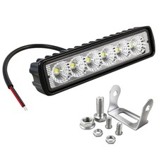 6 Inch Flood Beam 6000k White Waterproof 18w 12v 24v Aluminum Led Light Bar 6 Inch Flood Beam 6000k White Waterproof 18w 12v 24v Aluminum Led Light Bar
