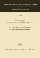 Walther Wegener | Eine Analyse Der Vorgarnschwankungen An...