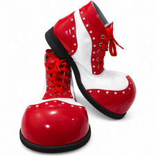 Mexican Professional Red White Clown Shoes Zapato Para Payaso Made In Mexico