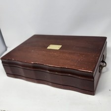 Vintage Reed & Barton Grande Mahogany Flatware Silverware Chest Box Made In USA