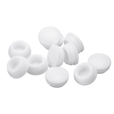 10Pcs Silicone Plugs, Rubber Round Hole Plugs for 18-19mm Hole, White
