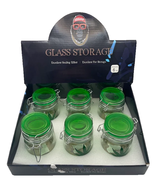 TOB RB Electroplated Small Glass Stash Jar – 6CT Display Box | FREE Shipping