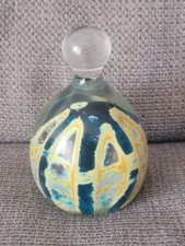 Sulfure Presse Papier Mdina Glass Signé Forme Flacon