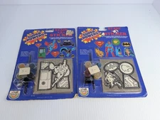 Lot of 2 Vintage 1984 Super Powers Craft Master Stain A Sticker Superman  SEALED