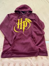 Harry Potter Wizarding World HP Golden Snitch Pullover Hoodie L Unisex Maroon