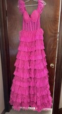 EUC Gorgeous Hot Pink Jovani Prom Dress Size 6