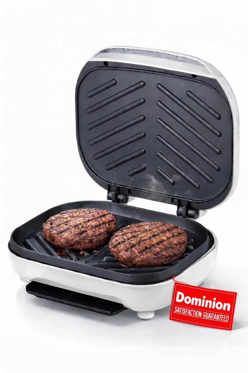 Dominion 2-Serving Classic Plate Electric Indoor Grill and Panini Press, Easy St