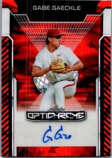 2025 Leaf Gabe Gaeckle Optichrome Baseball Red Auto /2
