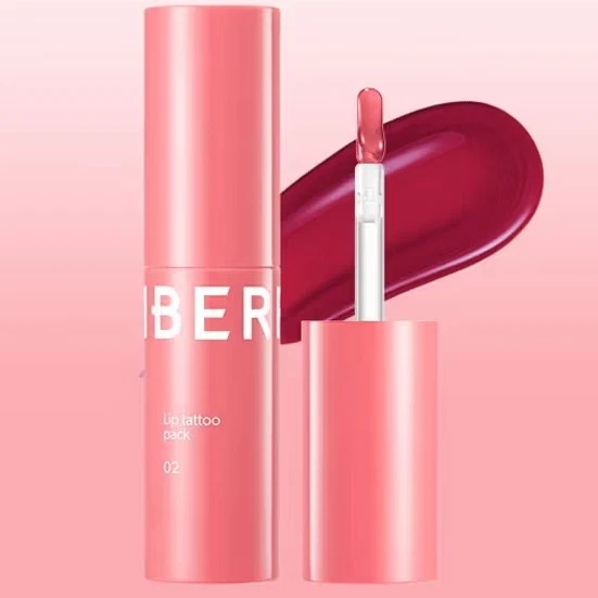 Paquete de tatuajes de labios BERRISOM 3 g #02 guayaba rosa vívido tatuaje de labios belleza de larga duración Foto 2 de 4