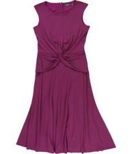 Ralph Lauren Womens Twist-Front Sheath Dress, purple, 6