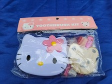 RARE Vintage 2001 Hello Kitty Toothbrush Travel Kit   Sealed   Y2K Kawaii Style