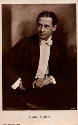 CARL AUEN ''GERMAN SILENT FILM ACTOR'' Hand Signed AUTOGRAPHED RPPC POSTCARD