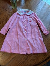 Peppa Pig Girls 4 Pink Checkered Button Front Collared Dress Pockets