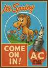AC Spark Plugs Service Advertising Vintage  Style Metal Sign