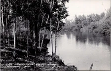 Namakagon River near SPOONER, Wisconsin Real Photo Postcard - L.L. Cook
