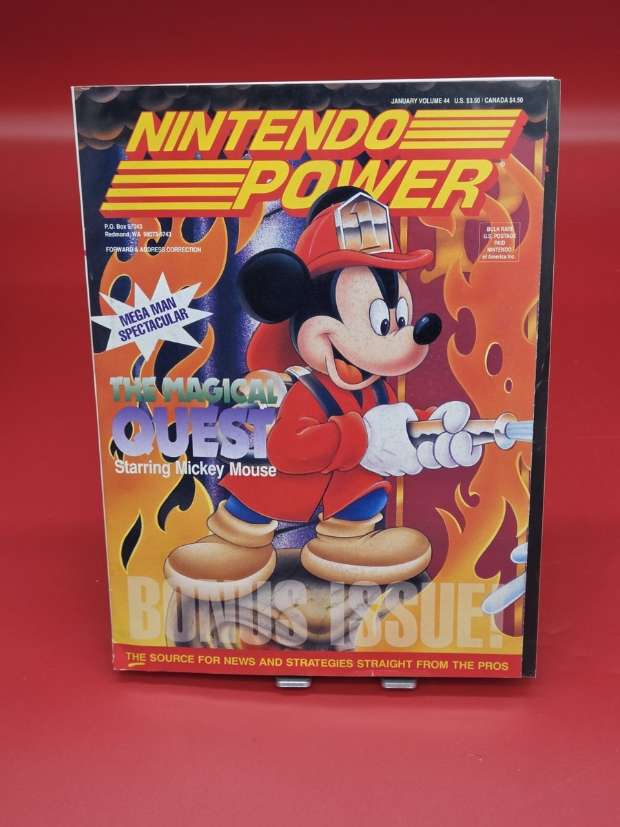 昭和ビンテージ　Mickey Mouse Power Nintendo Power Magazine Disney Mickey Mouse # 44 1993 Rare | eBay