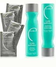 Malibu C Scalp Wellness Collection Kit Shampoo and Conditioner 9 oz Treatment