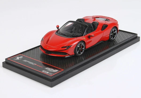BBR BBRC244C 1/43 Ferrari SF90 Spider Rosso Corsa 322 Rotes Modellauto Limitiert-image