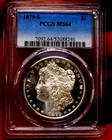 MORGAN SILVER DOLLAR 1879 S PCGS MS 64 GLASSY OBV PL/DMPL STUNNING