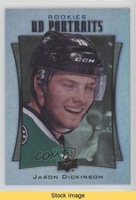 2016 Upper Deck UD Portraits Rookie Rainbow Green Foil Jason Dickinson READ 7l6
