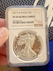 2017 W ~ NGC PF69 ULTRA CAMEO 1 OZ AMERICAN SILVER EAGLE