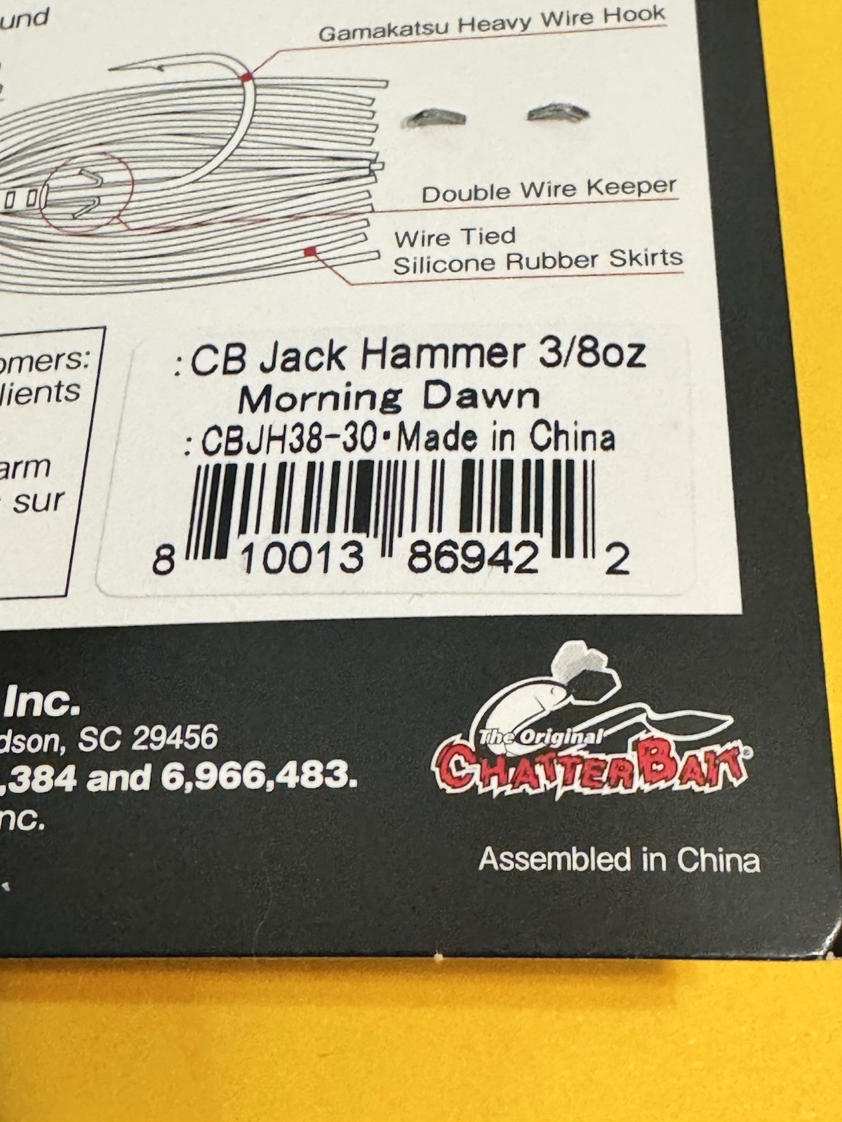 Lot Of 2  Z-man Jackhammer Chatterbait  1) 3/8oz - 1) 1/2oz  Morning Dawn - Image 4