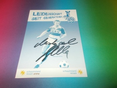 Michael Bella  MSV Duisburg  signiert signed Autogramm auf Autogrammkarte