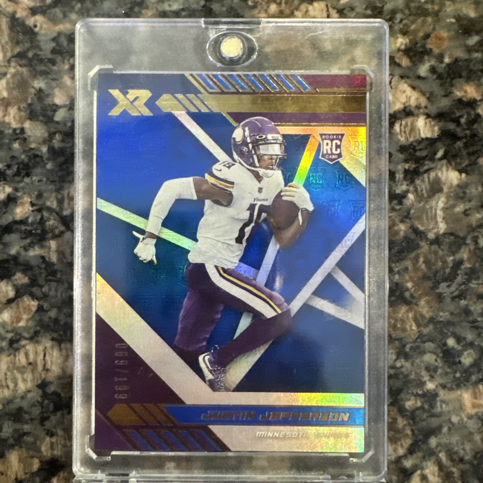 2020 Panini XR Rookie Blue /199 Justin Jefferson #111 Rookie RC