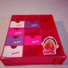 Vintage Barbie Plastic Storage Case Organizer with Drawers, Pink/Red/💜