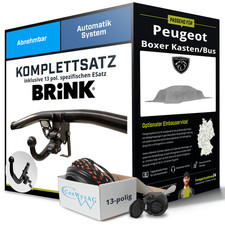 Für PEUGEOT Boxer Kasten/Bus 250 Anhängerkupplung abnehmbar +eSatz 13pol 24- AHK
