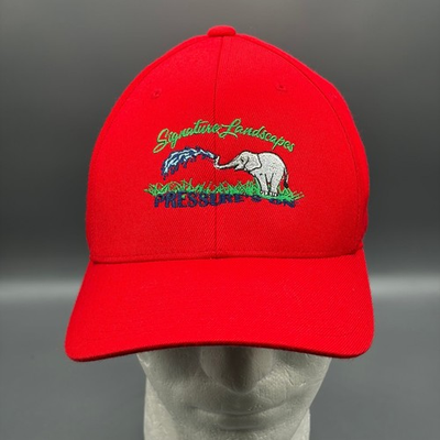 #ad FLEXFIT Hat Fitted Men#x27;s L XL Red Elephant Signature Landscapes Pressure#x27;s On $17.98