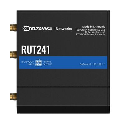 Teltonika RUT241098000 Model RUT241 Industrial Cellular Router; 4G and 3G Con...