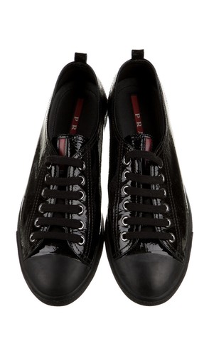 Prada Low Top Patent Leather Sneakers 