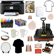 8in1 15"x15" Large Heat Press Wireles Epson Sublimation Ink Printer Tshirts Mugs