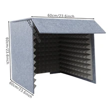 Desktop Soundproof Cover Noise Isolation Booth Vocal Sound Absorbing Shield