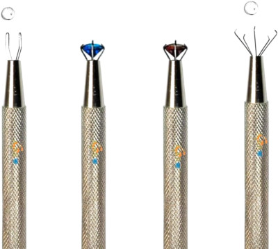 4 Pieces Holder Pick Up Tool Diamond Gems Craft Tweezers 2,3,4,5 Prong Tweezers
