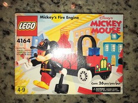 LEGO Disney Mickey Mouse - Mickey's Fire Engine - 4164 - Very Rare - 2000