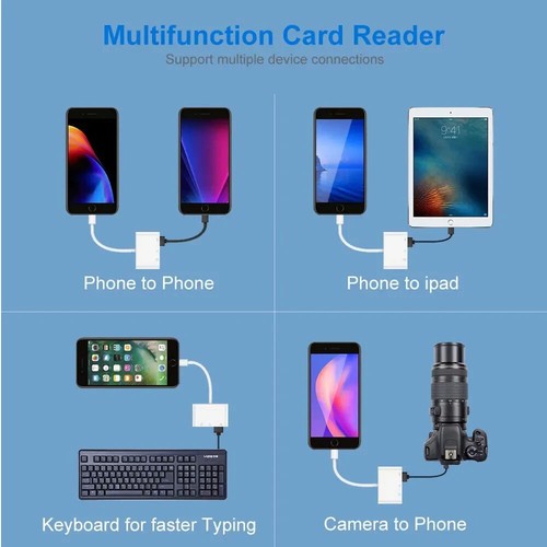 SD Speicherkartenleser USB 3in1 Typ-c Adapter Kartenleser Samsung iPhone Handy - Afbeelding 6 van 11