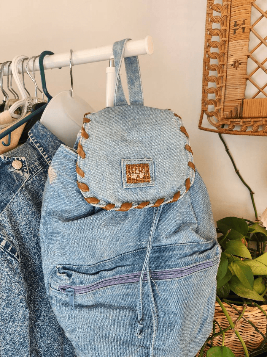 90s Denim Backpack Rucksack Jean Y2K | eBay