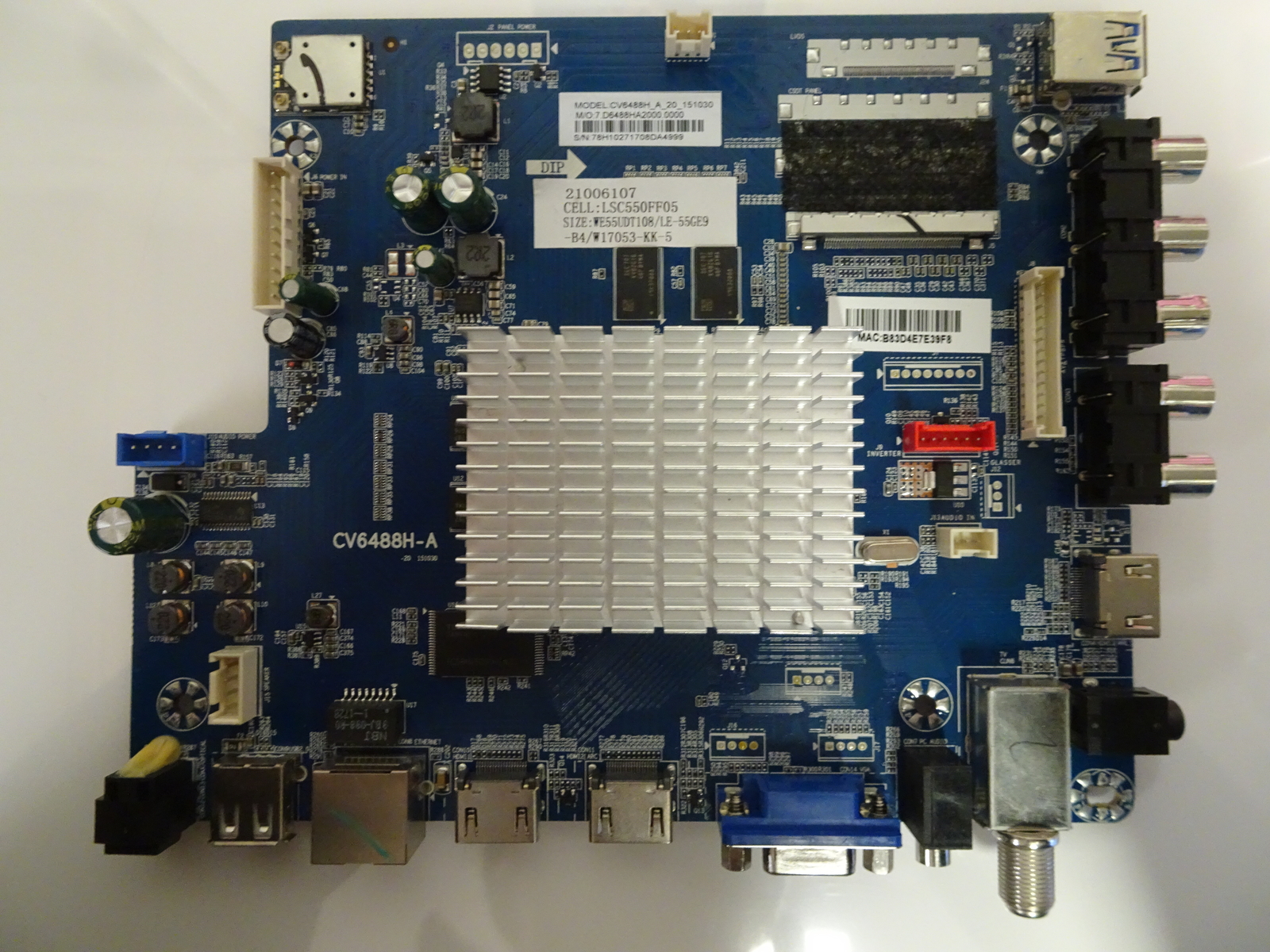 Westinghouse WE55UDT108 Main Board (CV6488H-A, 78H1027) W17053-KK-5