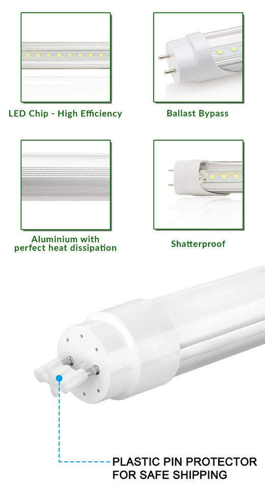 25 PIEZAS T8 4 pies LED T12 22W 2400LM 3000K 4000K 6000K balastro de derivación de doble extremo Foto 4 de 4