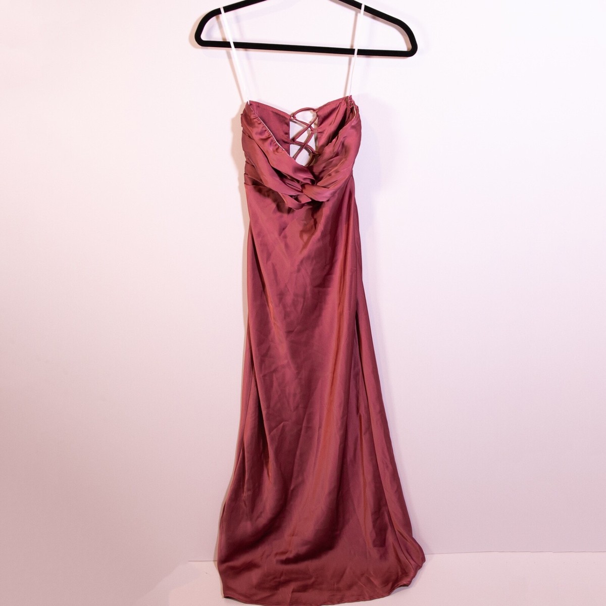 knee length dresses for ladies Double V Cut Slip Dress Black / L main image 0
